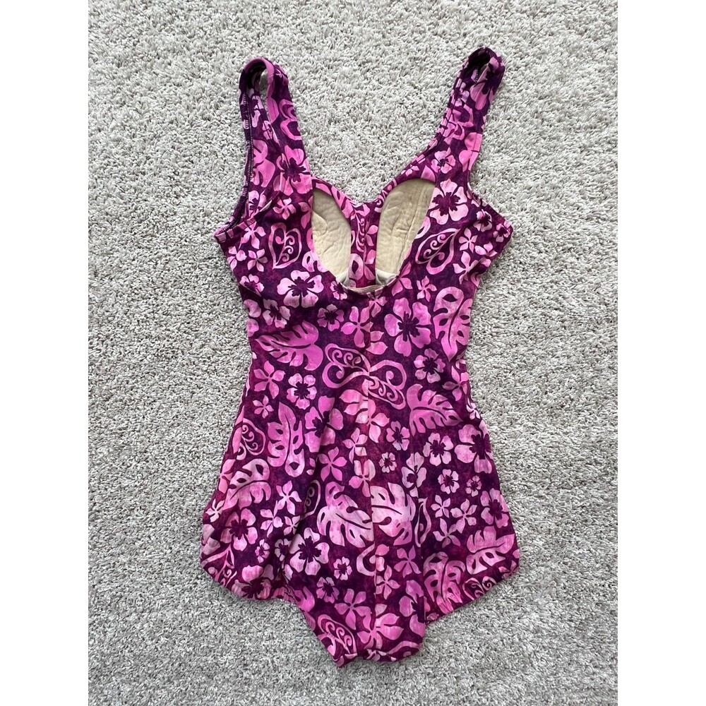 WOMENS SWIM SUITE SIZE  8 MAXINE OF HOLLYWOOD BRIGHT FLORAL PINK ONE PIECE - Picture 6 of 7
